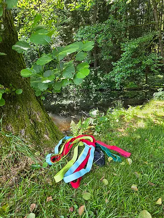 HUMANWERKSTATT | Fascia elastica da allenamento semplice in tessuto | rot